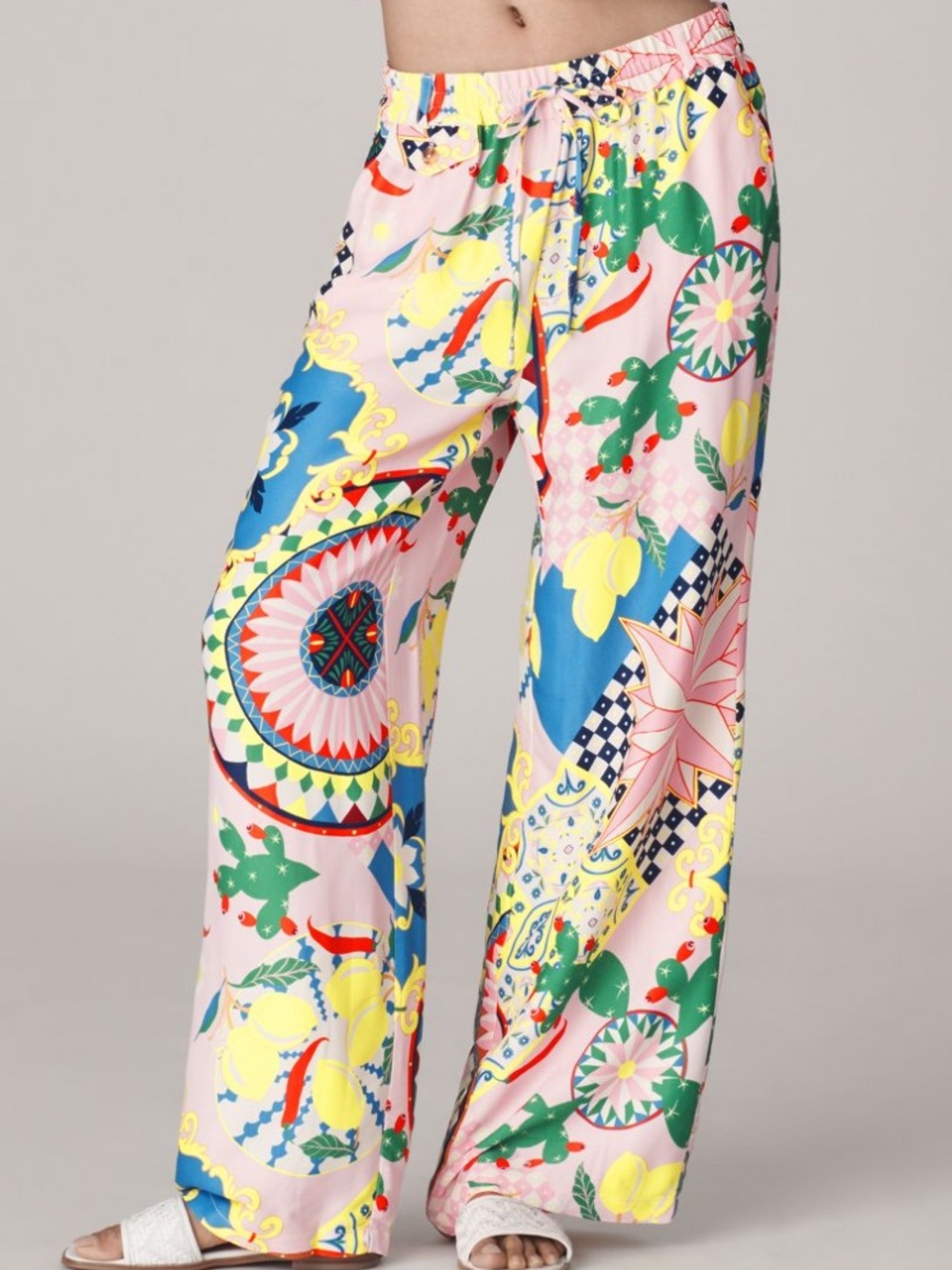 Maeve Straight-Leg Pull-On Silk Pants